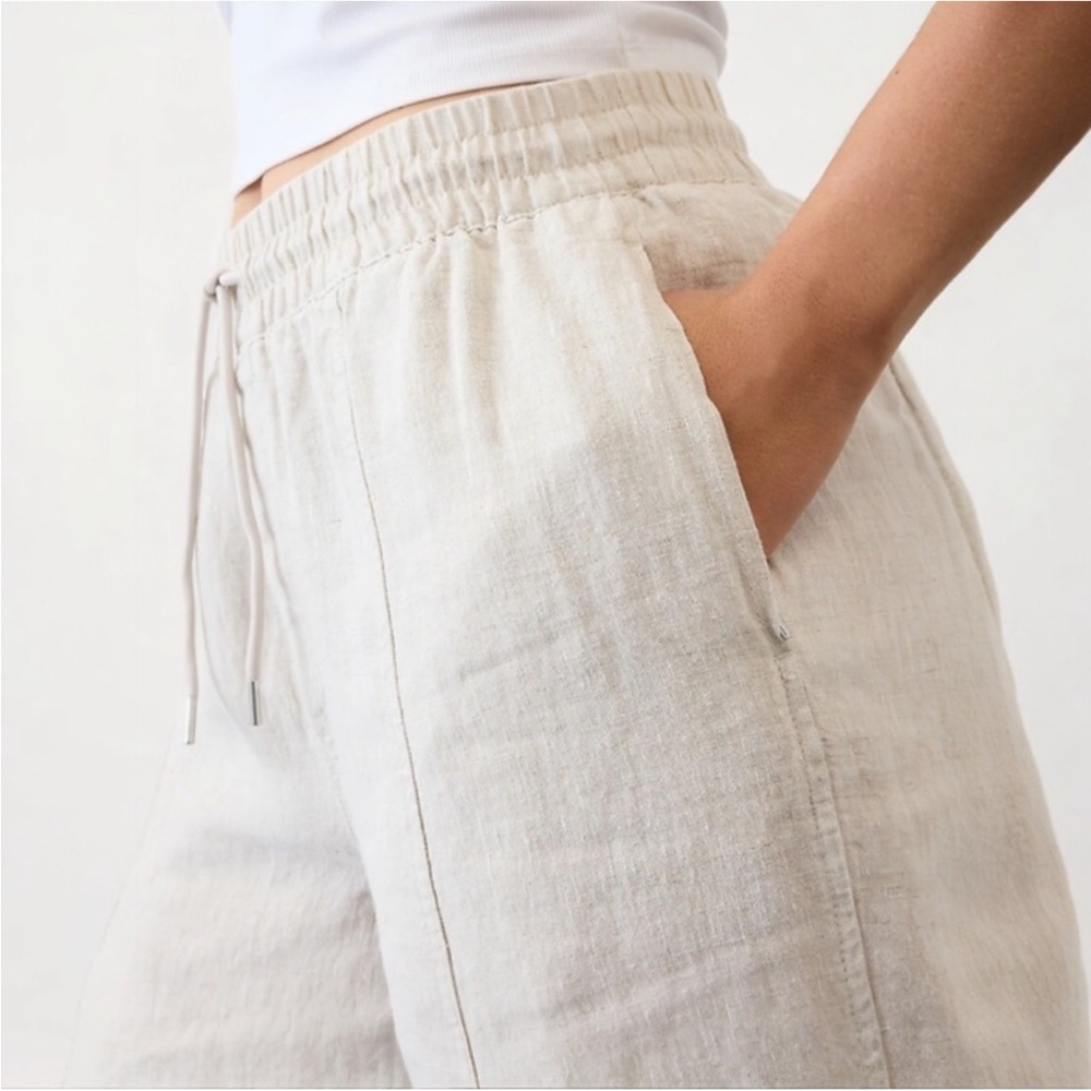 Athleta RETREAT LINEN HIGH‎ RISE ANKLE PANT NWT Small - Picture 3 of 7